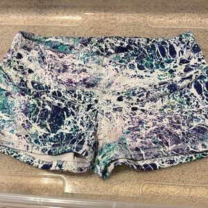 Fleo Women's Blue and Purple Athletic Shorts